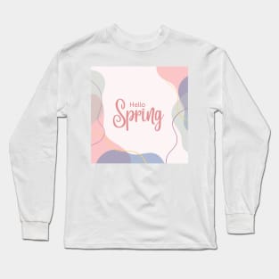 hello spring line design Long Sleeve T-Shirt